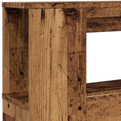 LED Headboard Old Wood 120x18.5x103.5 cm Engineered Wood