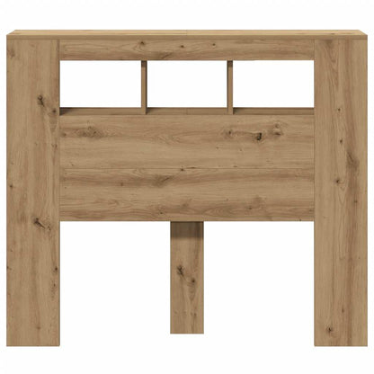 LED Headboard Artisan Oak 120x18.5x103.5 cm Engineered Wood