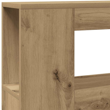 LED Headboard Artisan Oak 120x18.5x103.5 cm Engineered Wood