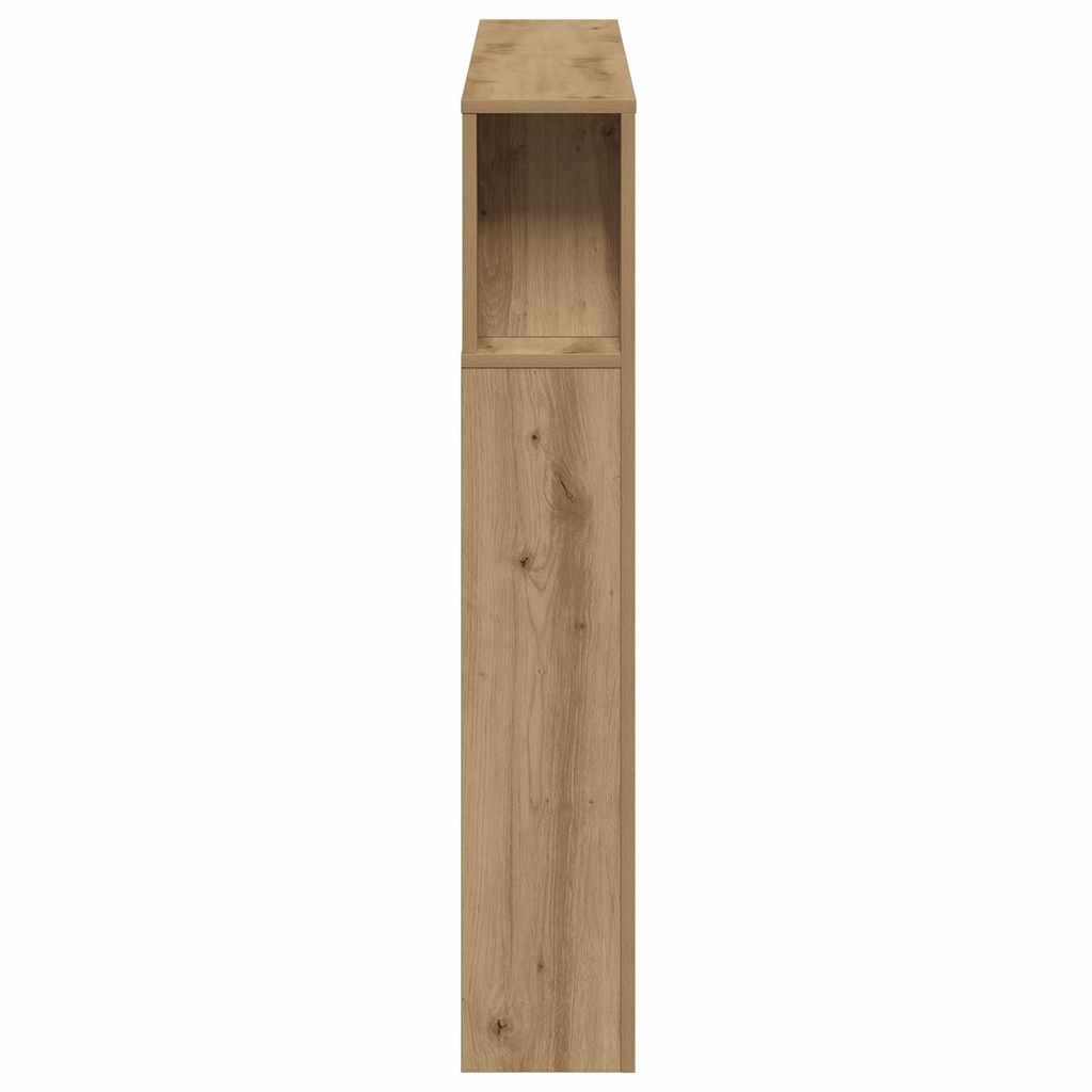 LED Headboard Artisan Oak 140x18.5x103.5 cm Engineered Wood