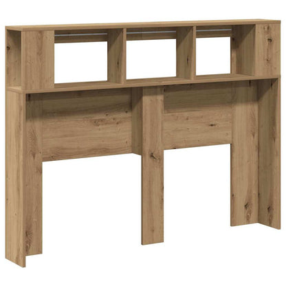 LED Headboard Artisan Oak 140x18.5x103.5 cm Engineered Wood