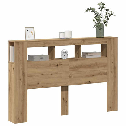 LED Headboard Artisan Oak 160x18,5x103,5 cm Engineered Wood