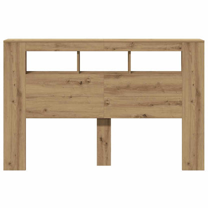 LED Headboard Artisan Oak 160x18,5x103,5 cm Engineered Wood