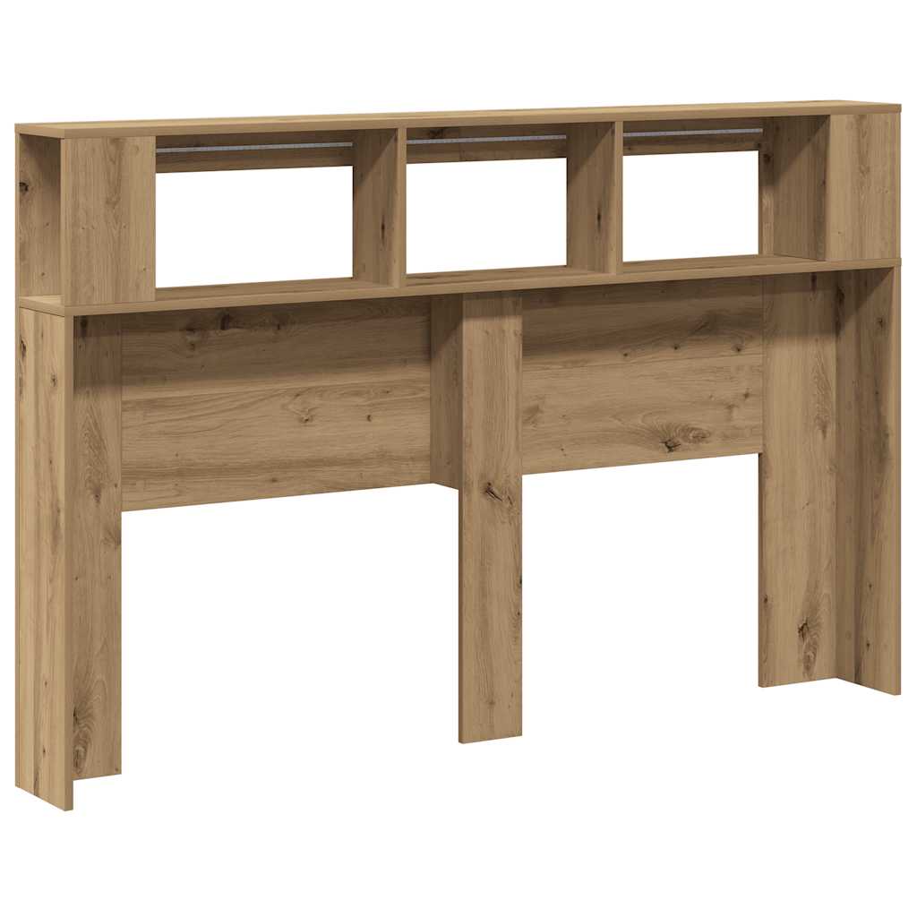 LED Headboard Artisan Oak 160x18,5x103,5 cm Engineered Wood