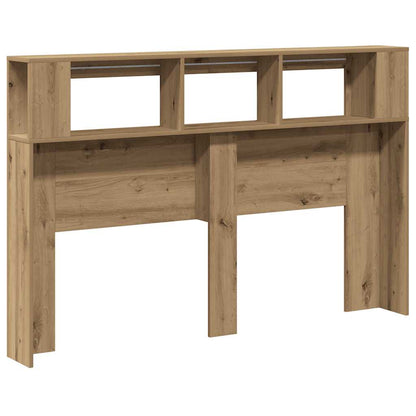 LED Headboard Artisan Oak 160x18,5x103,5 cm Engineered Wood