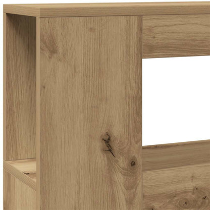 LED Headboard Artisan Oak 160x18,5x103,5 cm Engineered Wood