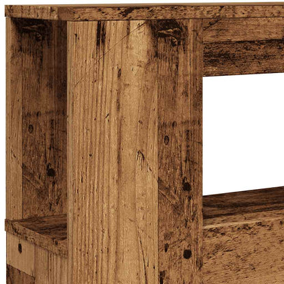LED Headboard Old Wood 180x18.5x103.5 cm Engineered Wood
