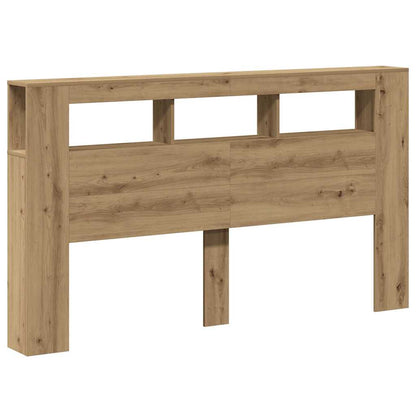 LED Headboard Artisan Oak 180x18.5x103.5 cm Engineered Wood