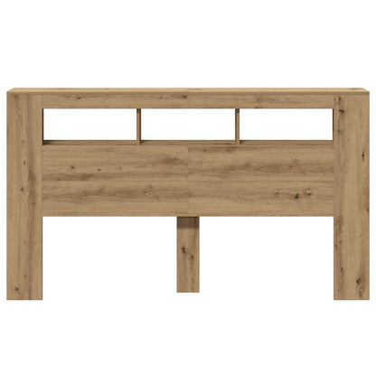 LED Headboard Artisan Oak 180x18.5x103.5 cm Engineered Wood