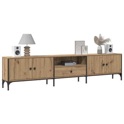 TV Cabinet with Drawer Artisan Oak 200x25x44 cm Engineered Wood