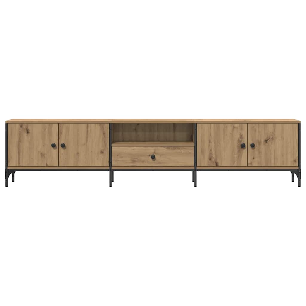 TV Cabinet with Drawer Artisan Oak 200x25x44 cm Engineered Wood