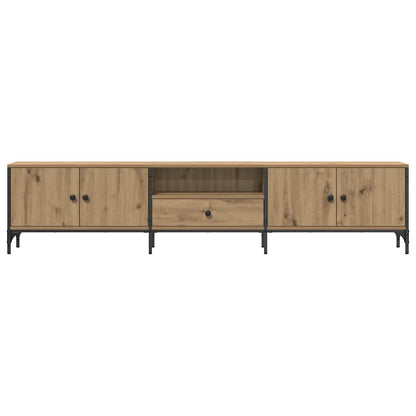 TV Cabinet with Drawer Artisan Oak 200x25x44 cm Engineered Wood