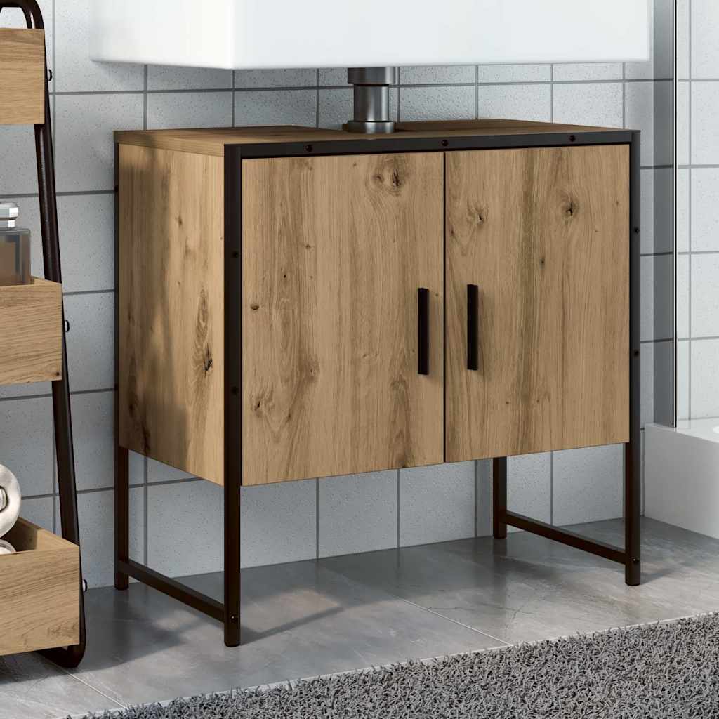 Bathroom Sink Cabinet Artisan Oak 60x33x60 cm Engineered Wood
