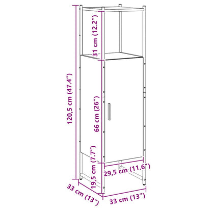 Bathroom Cabinet Artisan Oak 33x33x120.5 cm Engineered Wood