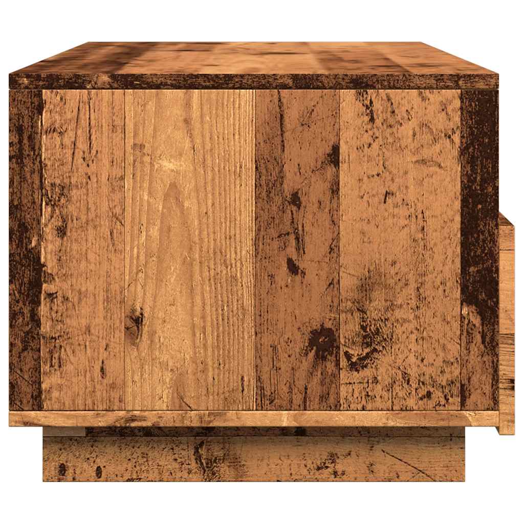 Coffee Table with LED Lights Old Wood 90x49x40 cm