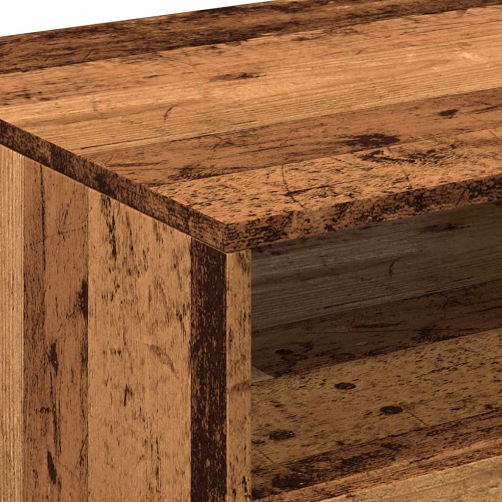 Coffee Table with LED Lights Old Wood 90x49x40 cm
