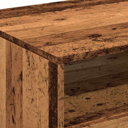 Coffee Table with LED Lights Old Wood 90x49x40 cm