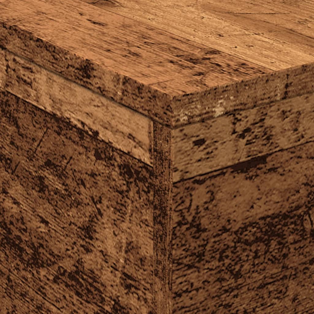 Coffee Table with LED Lights Old Wood 50x50x40 cm