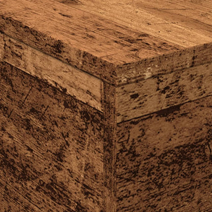 Coffee Table with LED Lights Old Wood 50x50x40 cm