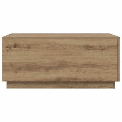 Coffee Table with LED Lights Artisan Oak 90x50x40 cm