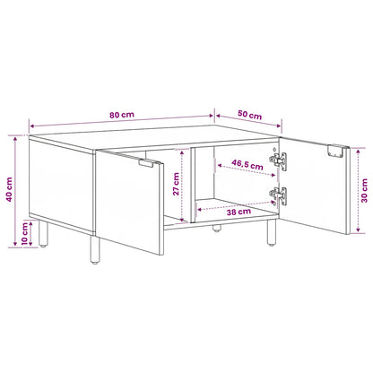 Coffee Table Black 80x50x40 cm Engineered Wood