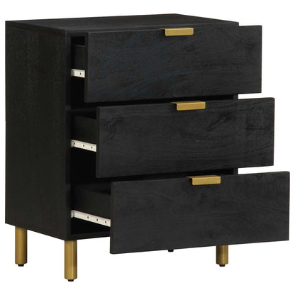 Bedside Cabinet Black 50x33x62 cm Engineered Wood