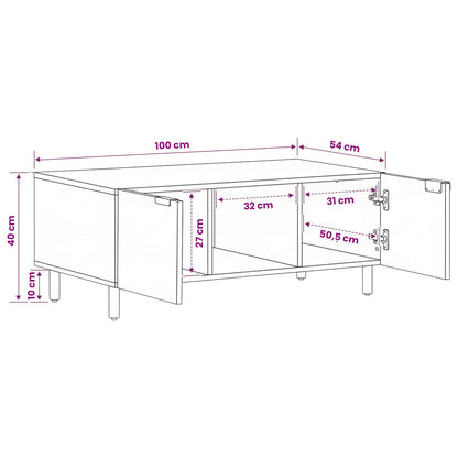 Coffee Table Black 100x54x40 cm Engineered Wood