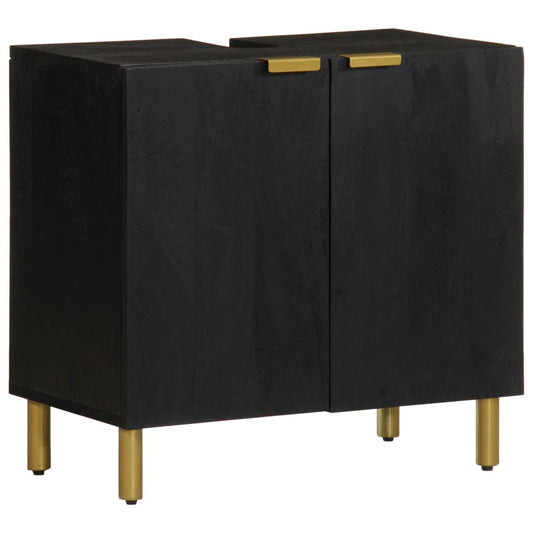Bathroom Sink Cabinet Black 62x33x58 cm Engineered Wood