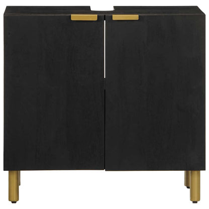 Bathroom Sink Cabinet Black 62x33x58 cm Engineered Wood