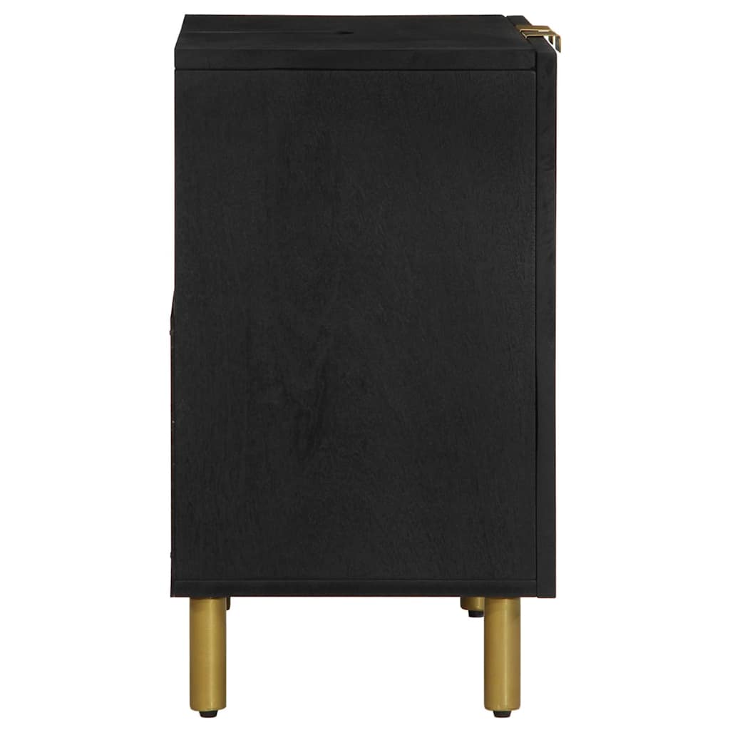 Bathroom Sink Cabinet Black 62x33x58 cm Engineered Wood