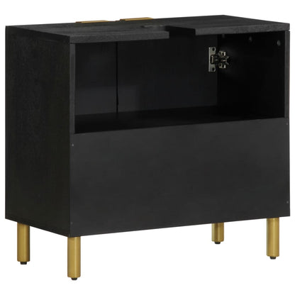 Bathroom Sink Cabinet Black 62x33x58 cm Engineered Wood