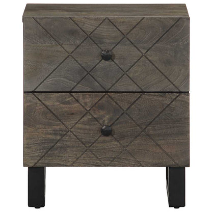 Bedside Cabinets 2 pcs Black 40x33x46 cm Solid Wood Mango