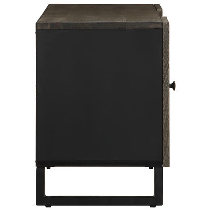 TV Cabinet Black 105x33x46 cm Solid Wood Mango