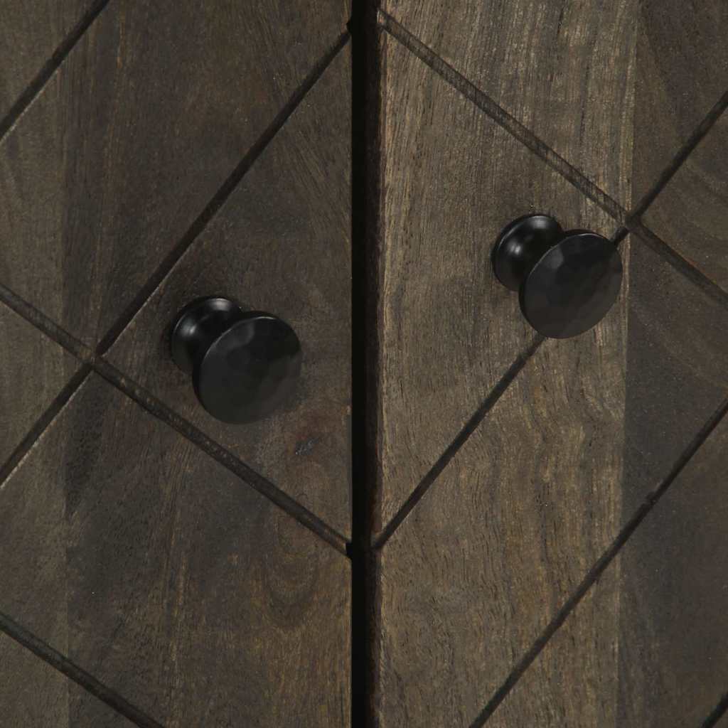 Sideboard Black 60x33x75 cm Solid Wood Mango