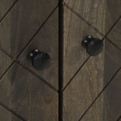 Sideboard Black 60x33x75 cm Solid Wood Mango