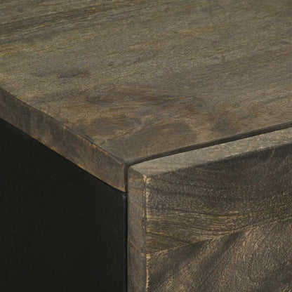 Sideboard Black 60x33x75 cm Solid Wood Mango