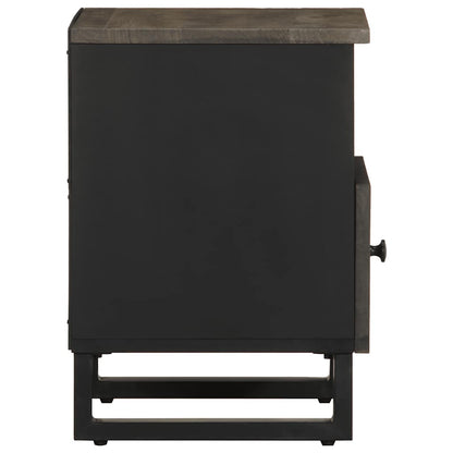 Bedside Cabinet Black 40x33x46 cm Solid Wood Mango