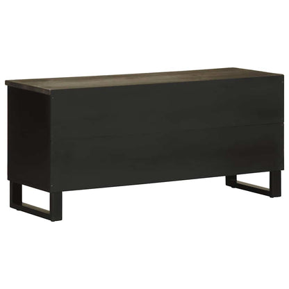 TV Cabinet Black 100x33x46 cm Solid Wood Mango