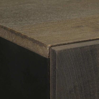 Highboard Black 60x33x100 cm Solid Wood Mango
