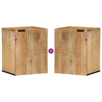 Bathroom Hanging Cabinet Brown 38x33.5x48 cm Solid Wood Mango