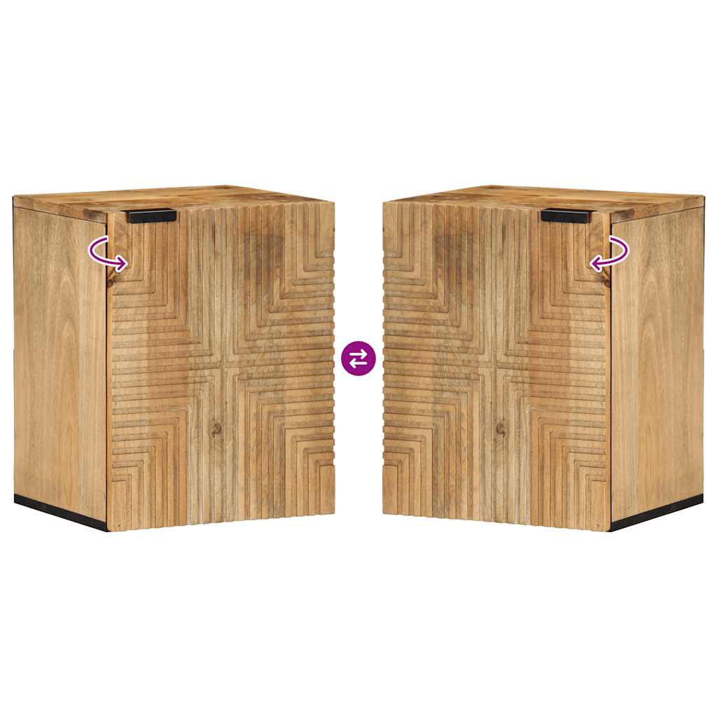 Bathroom Hanging Cabinet Brown 38x33,5x48 cm Solid Wood Mango