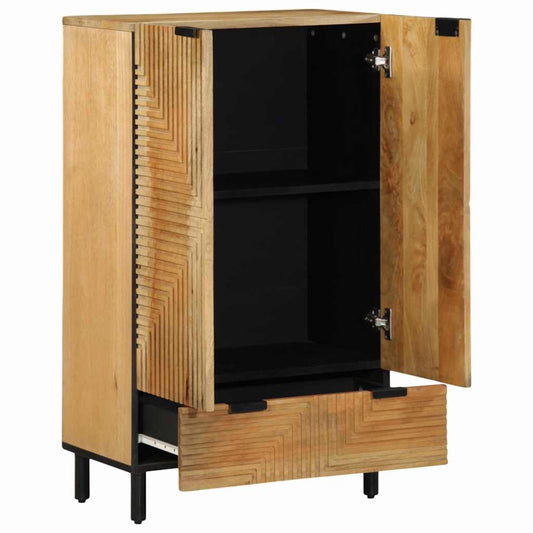 Highboard Brown 60x33x100 cm Solid Wood Mango