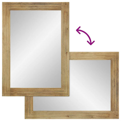 Bathroom Mirror Brown 50x70x3 cm Solid Wood Mango