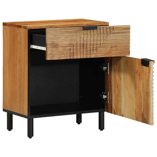Bed Cabinet Brown 50 x 33 x 60 cm Solid Acacia Wood