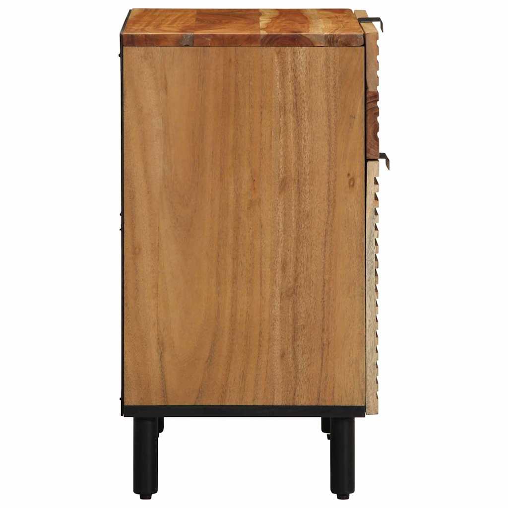 Bed Cabinet Brown 50 x 33 x 60 cm Solid Acacia Wood