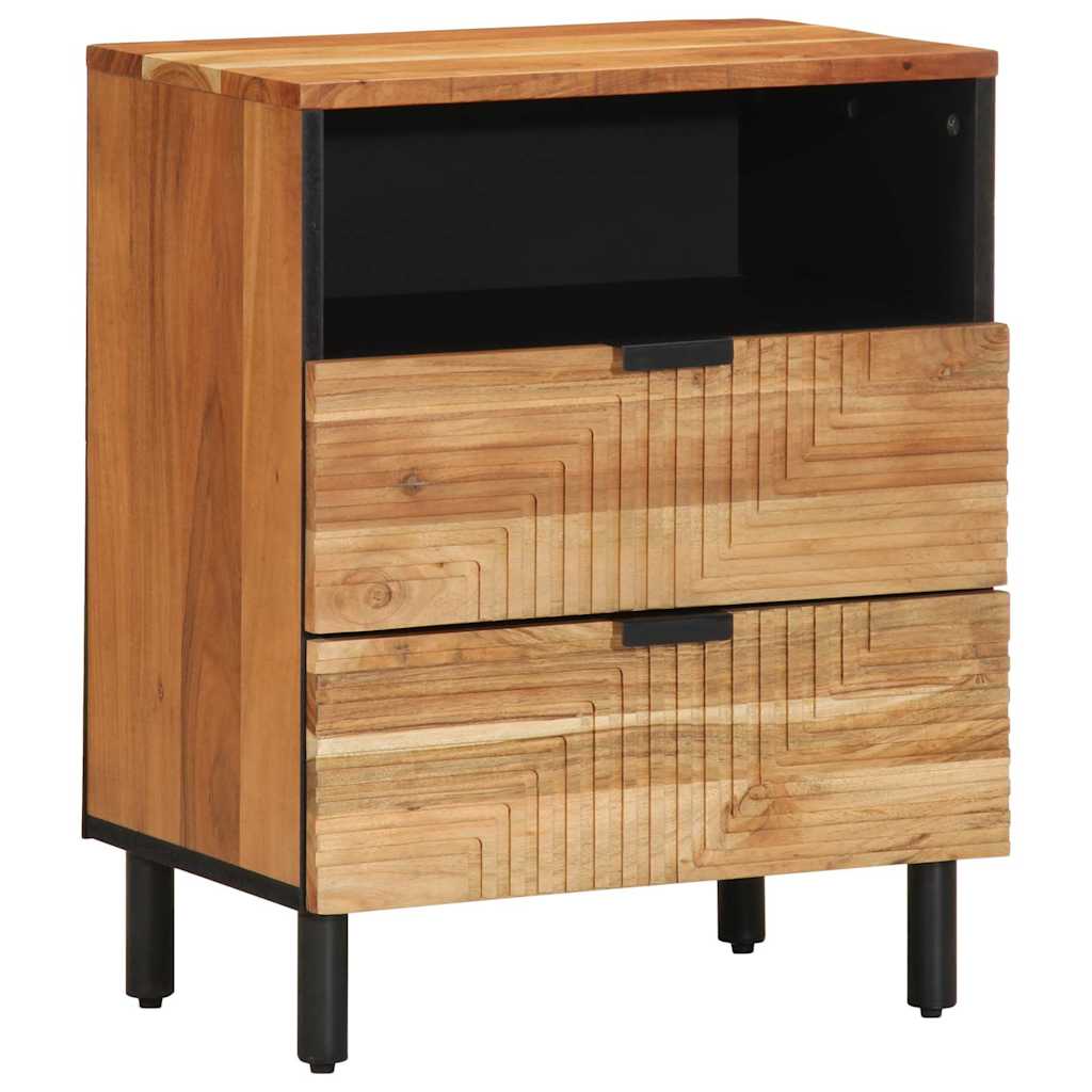 Bed Cabinet Brown 50 x 33 x 62 cm Solid Acacia Wood