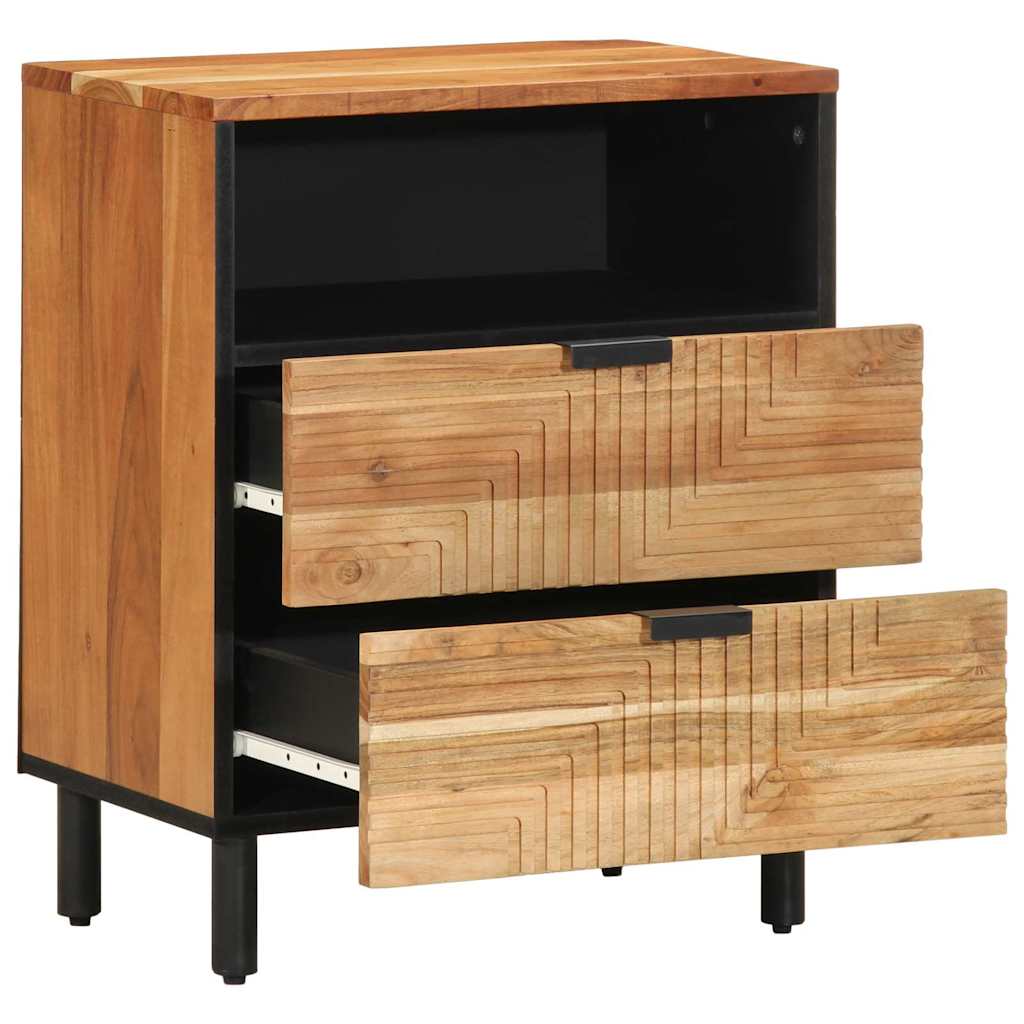 Bed Cabinet Brown 50 x 33 x 62 cm Solid Acacia Wood