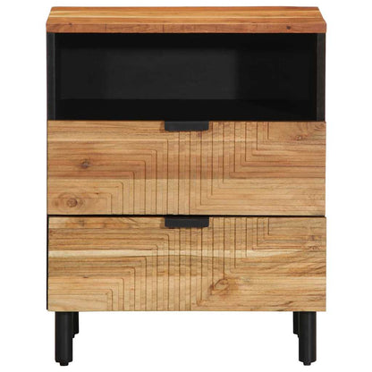 Bed Cabinet Brown 50 x 33 x 62 cm Solid Acacia Wood