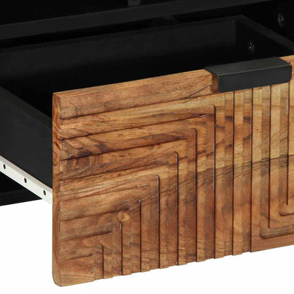 TV Cabinet with Drawer Brown 100 x 33 x 46 cm Solid Mango Wood
