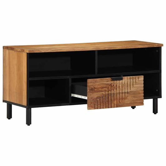 TV Cabinet Solid Acacia Wood 100 x 33 x 46 cm Solid Acacia Wood